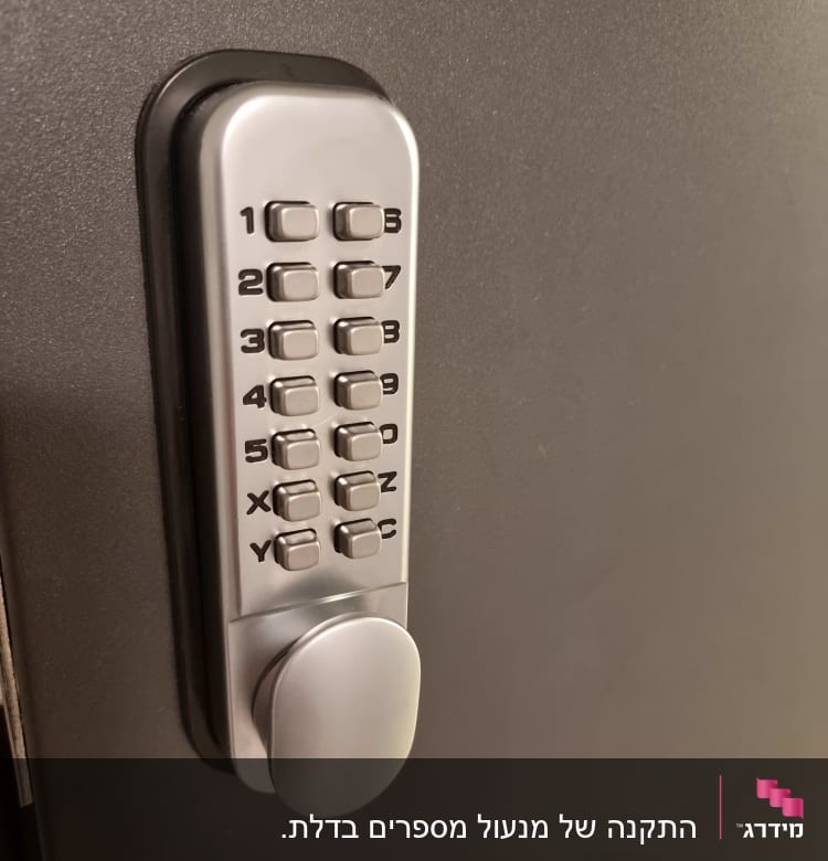 מנעול דלת עם לוח מקשים מספרי